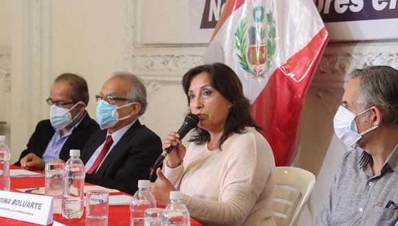 Dina Boluarte es candidata a la vicepresidencia por la plancha presidencial de Pedro Castillo. (Foto: Britanie Arroyo / @photo.gec)