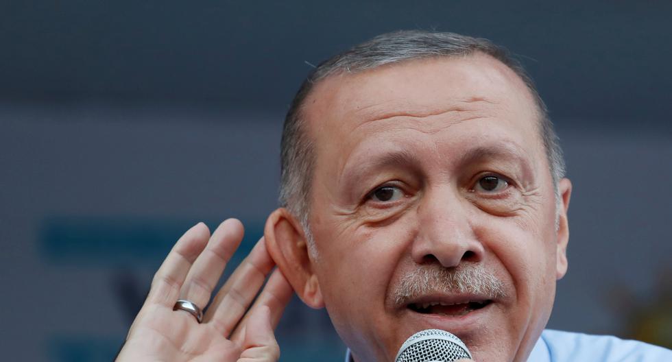Imagen referencial. El presidente de Turquía, Recep Tayyip Erdogan, durante una conferencia en Mardin. REUTERS