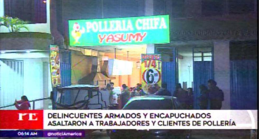Más de 24 personas fueron asaltadas. (Foto: Captura/América Noticias)