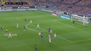 Barcelona vs. Athletic de Bilbao: Lionel Messi intentó genial ‘sombrerito’ para marcar el 1-0 en el Camp Nou | VIDEO