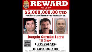 ‘El Chapo’ Guzmán: recompensa por su captura suma US$8,8 mlls.