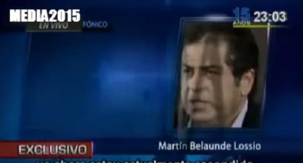 Martín Belaunde Lossio habló desde la clandestinidad. (Foto: Captura de Canal N)