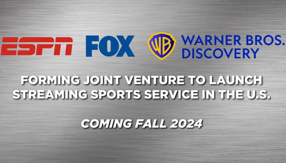 ESPN, Fox y Warner Bros. Discovery anuncian creación de plataforma de streaming deportivo.
