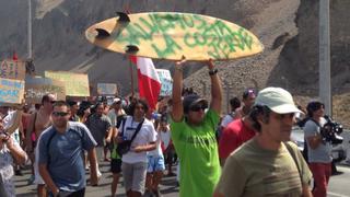Costa Verde: protestan contra tercer carril y enrocado de playa