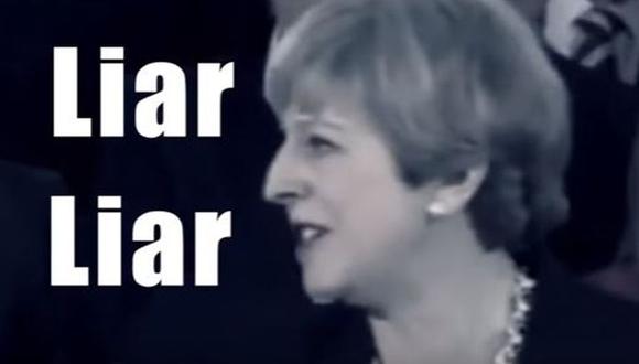 La canción "Mentirosa mentirosa" contra Theresa May lidera listas musicales antes de elección británica. (Foto: Captura)