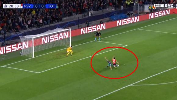 PSV vs. Tottenham: 'Chucky' Lozano anotó gran gol en la Champions League. (Foto: captura)