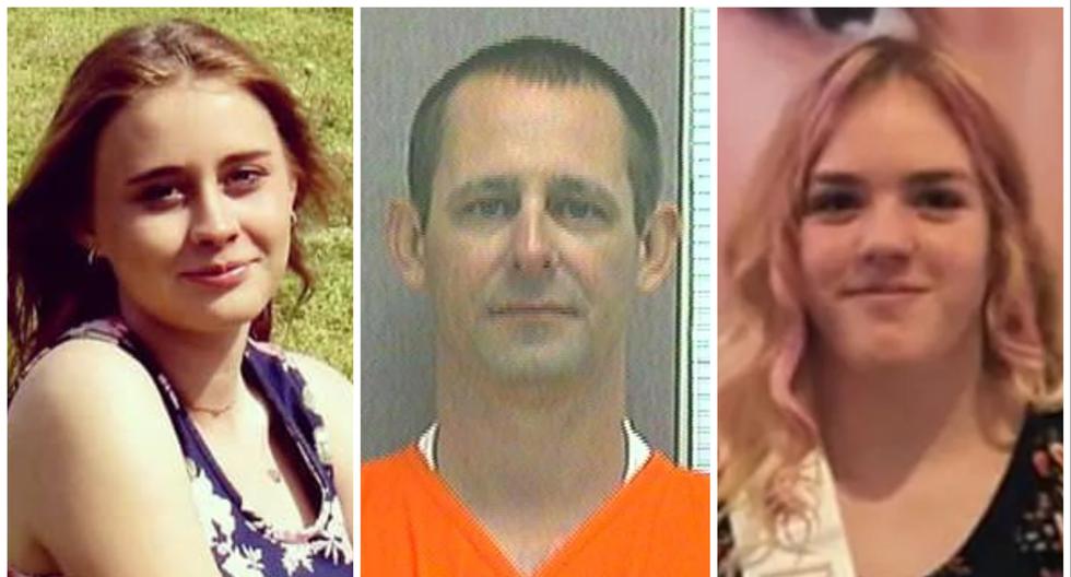 Ivy Webster (izquierda), Brittany Brewer y el delincuente sexual Jesse McFadden. (Alguacil del condado de Okmulgee/Departamento de Correccionales de Oklahoma).