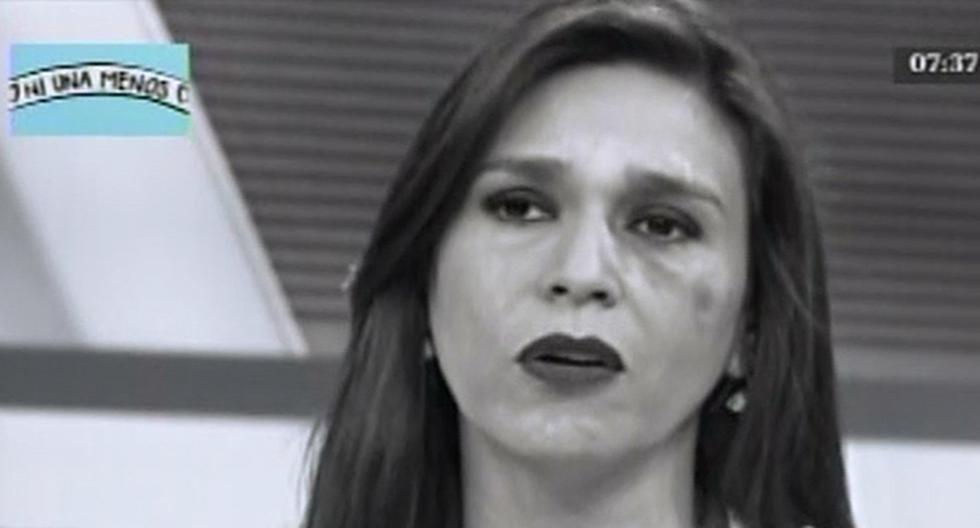 Verónica Linares lució al aire un moretón en el rostro. (Foto: América TV)