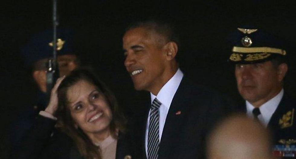 Mercedes Aráoz recibió a Barack Obama cuando llegó al Perú. (Foto: Andina)