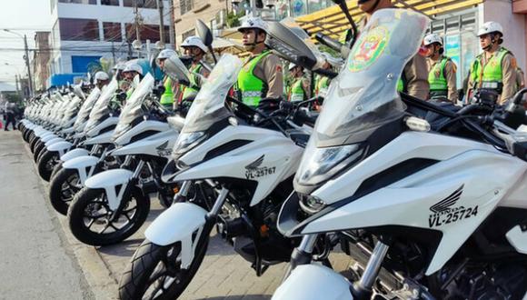 Policía Nacional adquirió 200 motocicletas lineales para reforzar el patrullaje y vigilancia en zonas peligrosas de San Juan de Lurigancho y San Juan de Miraflores | Foto: Ministerio del Interior
