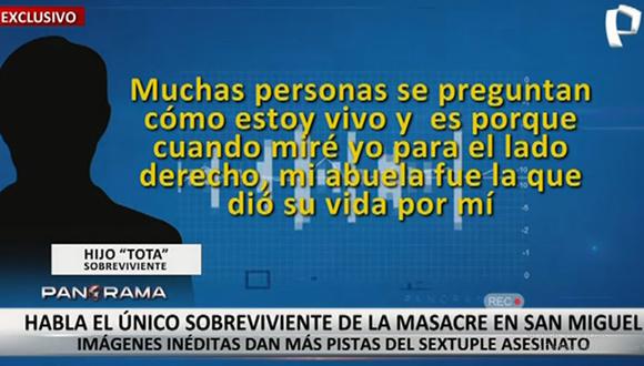 El testimonio del único sobreviviente al ataque de sicarios a una familia en San Miguel. (Panorama)