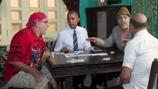 Humorista cubano Pánfilo le enseña a Obama a jugar dominó