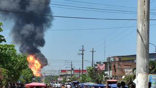 Ucayali: reportan tres heridos durante incendio en planta envasadora de gas en Pucallpa | VIDEO