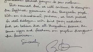 Obama envió carta de solidaridad a venezolana en Miami