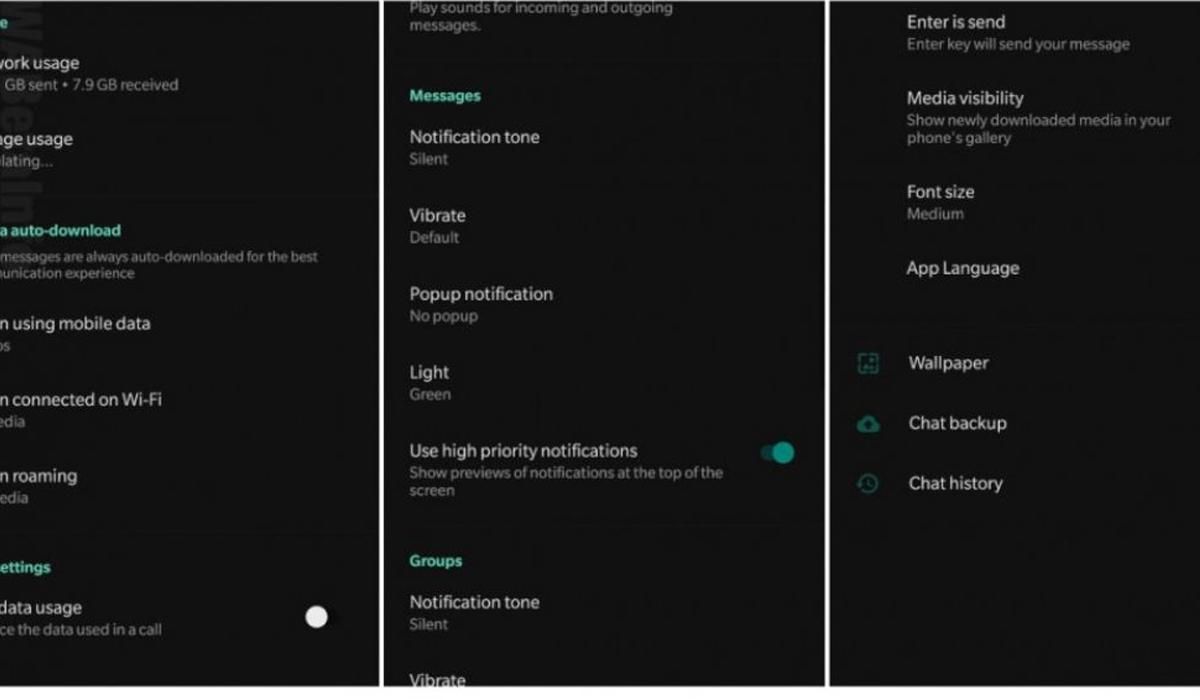 ¿Te has preguntado si tu celular está preparado para recibir el "modo oscuro" de WhatsApp? (Foto: WABeta Info)