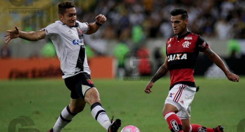 Miguel Trauco participó en el empate del Flamengo vs Vasco da Gama por Brasileirao. (Foto: Captura)