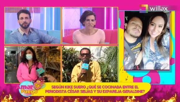 Kike Suero sorprendió con sus declaraciones en el programa "Amor y Fuego" sobre César Seijas. (Foto: Captura Willax TV)