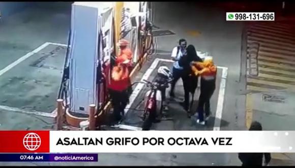 Asaltan grifo por octava vez en Comas. (Foto: América Noticias)