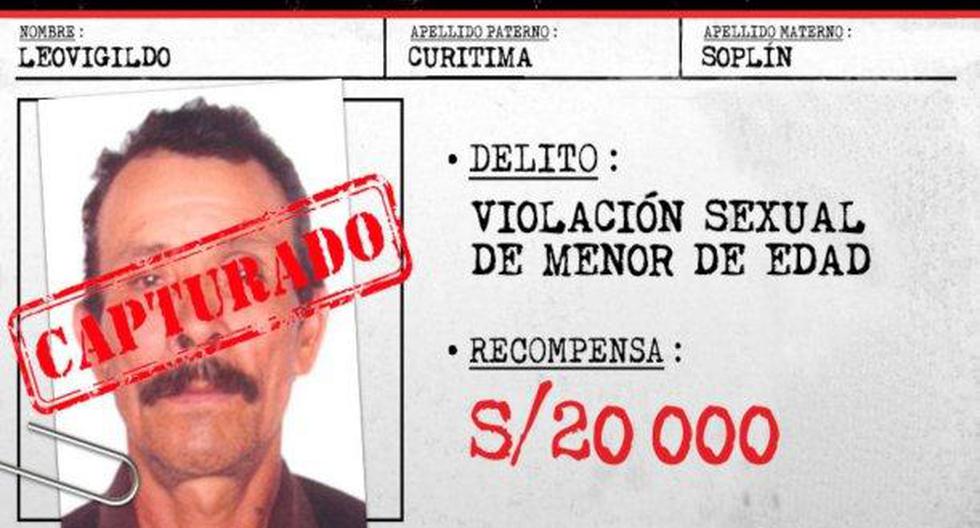 El detenido es Leovigildo Curitima. (Foto: Ministerio del Interior)