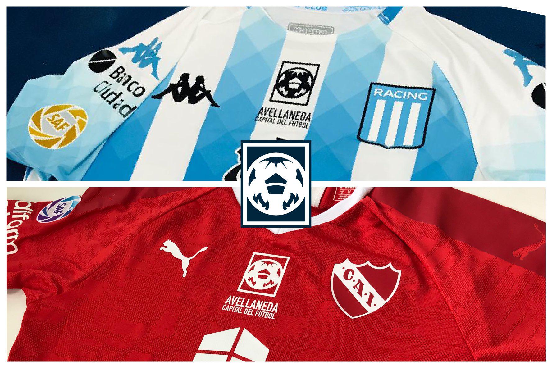 Esta es la insignia que usarán Racing Club e Indepediente en homenaje a la ciudad de Avellaneda.