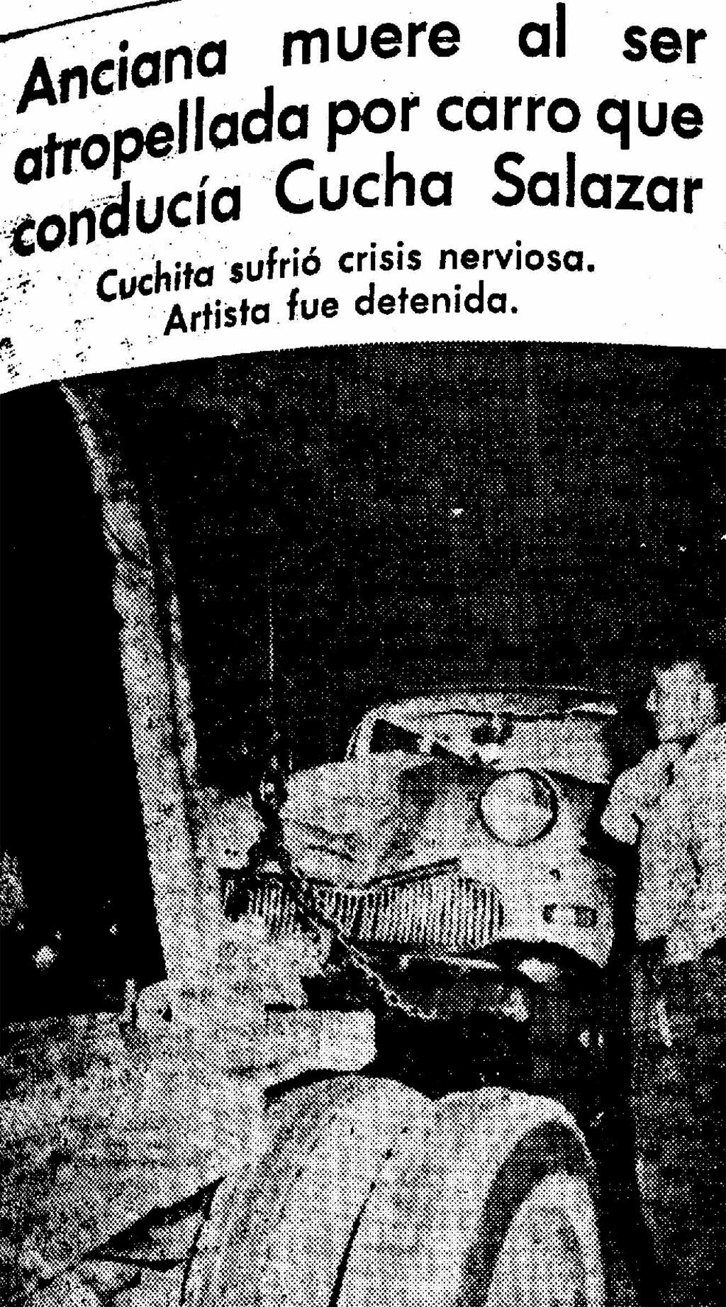 Noticia de El Comercio del 2 de marzo de 1963. La información al día siguiente del accidente dejó consternados a todos los admiradores de Cuchita Salazar. (Foto: GEC Archivo Histórico)   
