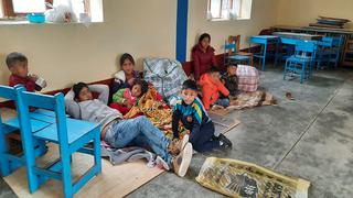 Áncash: refugiados de Conchucos duermen en el piso y no tienen mascarillas 