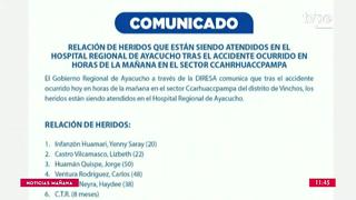 Caída de bus en vía Los Libertadores: publican relación de heridos en fatal accidente