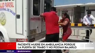 Tumbes: Paciente muere en ambulancia porque la puerta del vehículo se trabó