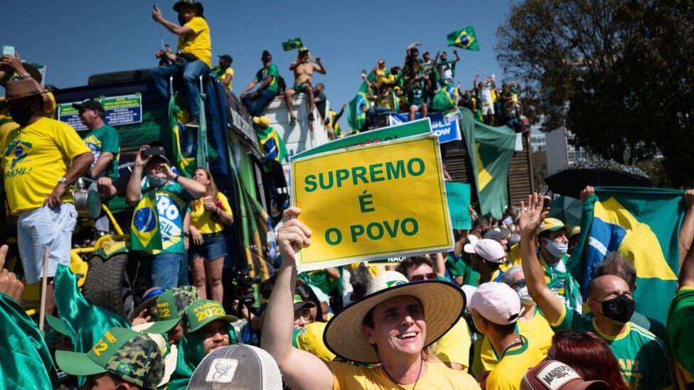 Bolsonaro and his supporters have been critical of the work of the Brazilian Supreme Court.  (GETTY IMAGES).
