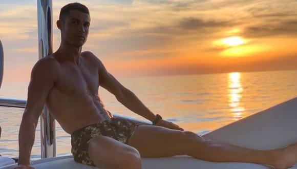 Cristiano Ronaldo disfruta de sus vacaciones en el mar italiano. (Foto: Instagram)