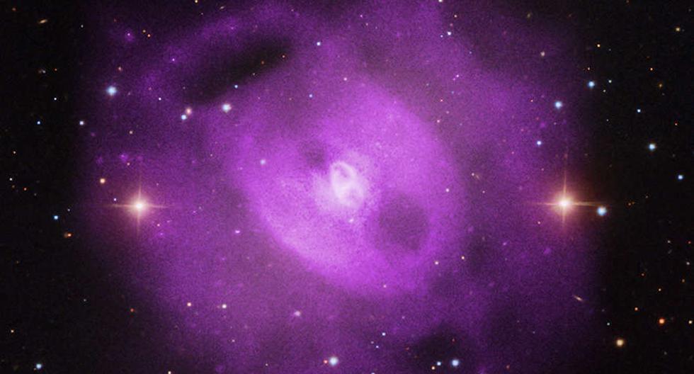 Los científicos descubrieron la historia de las *erupciones* de un *agujero negro* al estudiar a *NGC 5813*. (Foto: X-ray: NASA/CXC/SAO/S.Randall et al., Optical: SDSS)