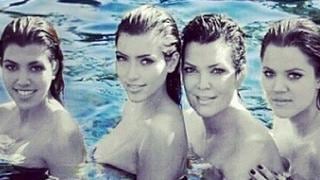 El 'topless' familiar de Kim Kardashian
