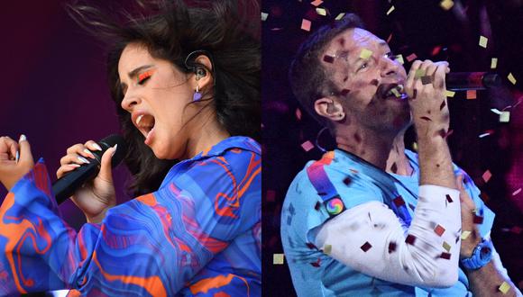 Camila y Coldplay se presentarán en Lima el 20 de septiembre del 2022. Fotos: Angela Weiss y Justin Tallis para AFP.
