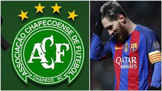 Lionel Messi expresó condolencias por tragedia del Chapecoense