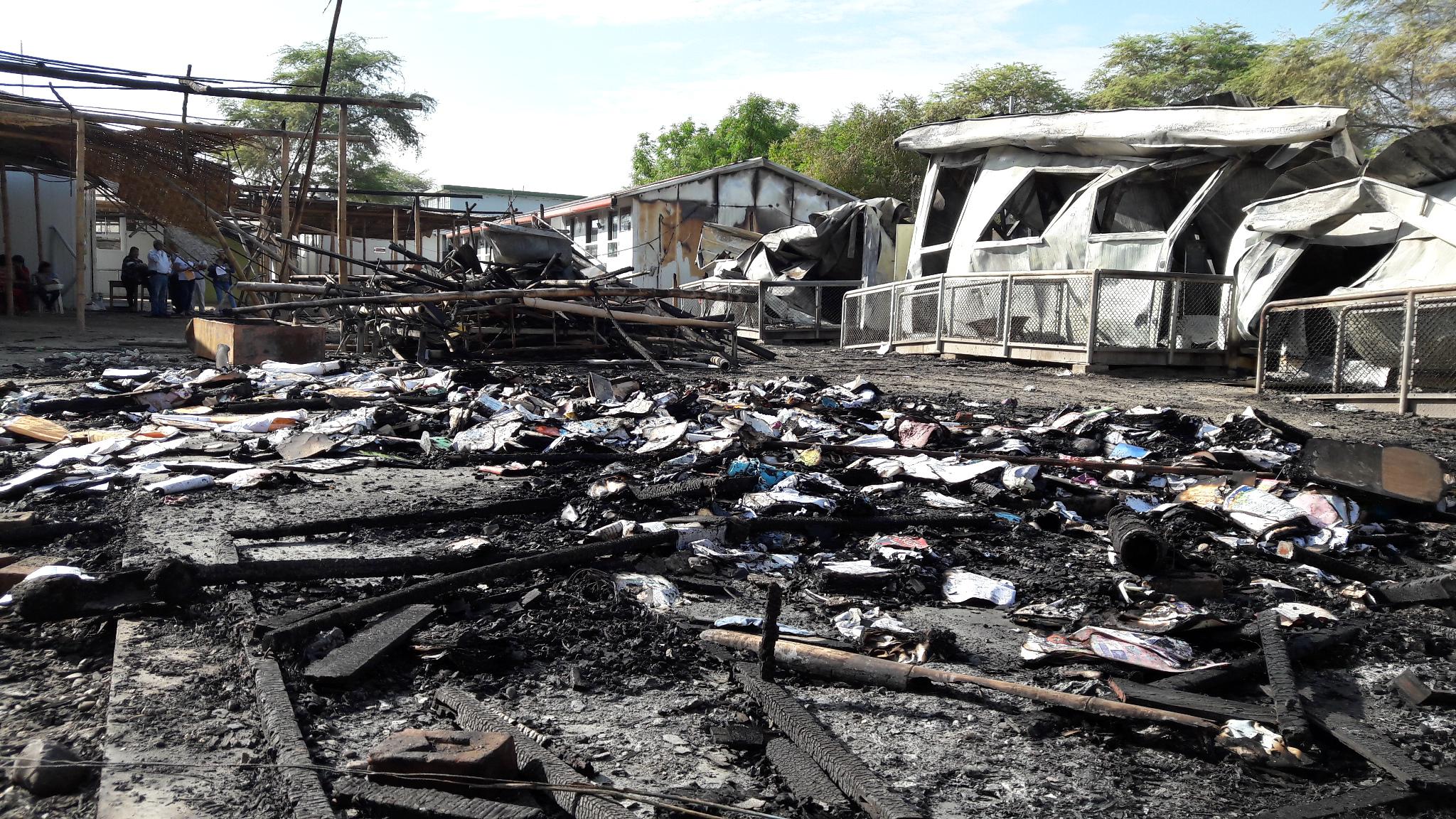Piura: así quedó el colegio Fátima tras incendio