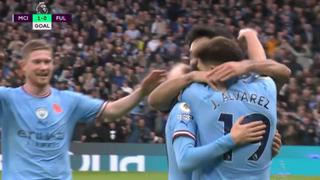 Derechazo y gol: Julián Álvarez anotó el 1-0 de Manchester City vs. Fulham | VIDEO