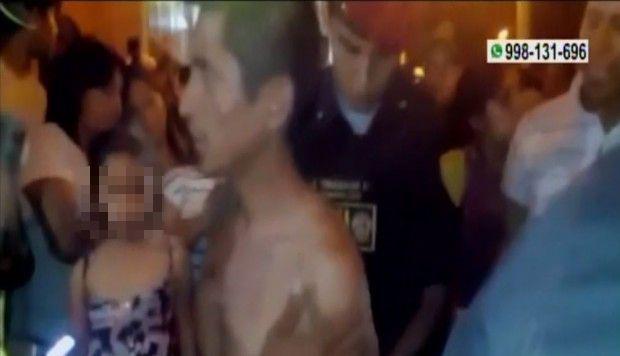 Víctor Manuel Purizaca Lévano  fue atrapado por vecinos al ser denunciado de tocamientos indebidos a una menor de 9 años (Captura: América Noticias)