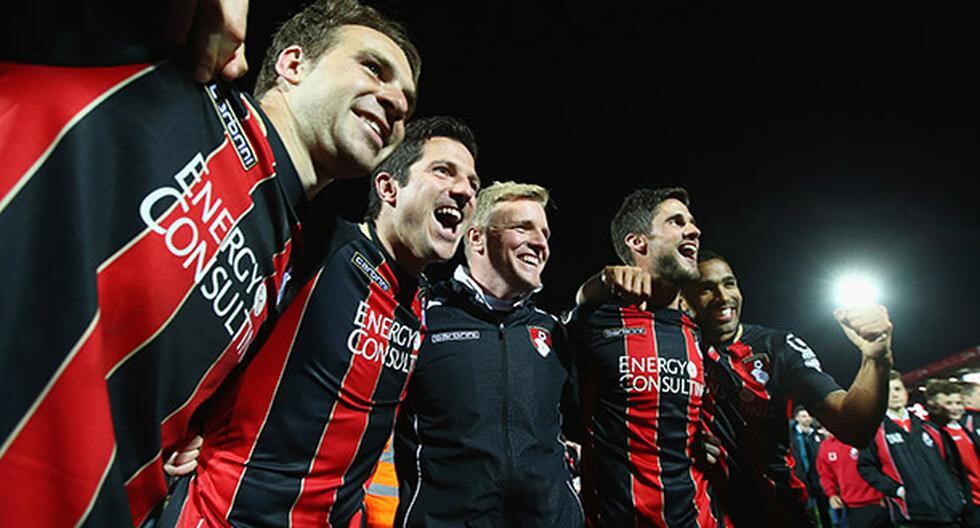 AFC Bournemouth jugará en la Premier League, salvo catástrofe. Por eso celebran. (Foto: Getty Images)