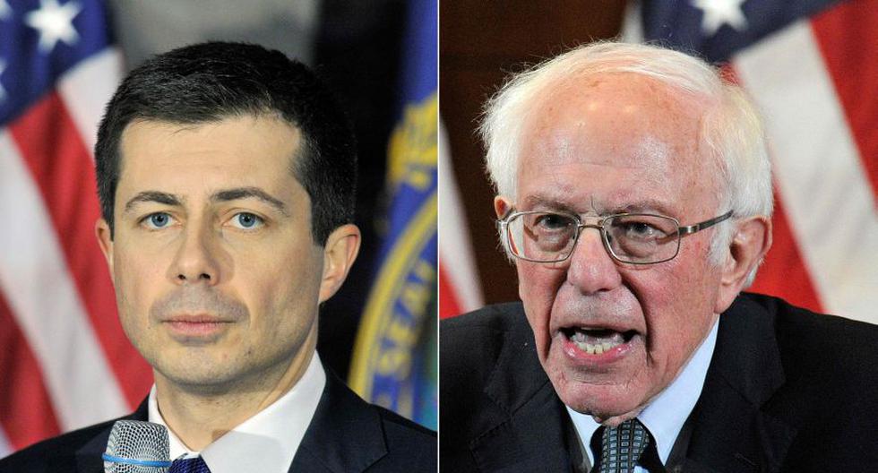 Las cifras siguen ajustadas entre Pete Buttigieg (izquierda) y Bernie Sanders (derecha). Ambos de han declarado vencedores en días diferentes. (AFP).