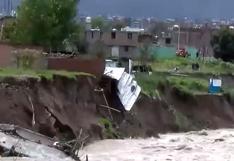 Huancayo: lluvias provocan caída de cinco viviendas cerca del río Cunas