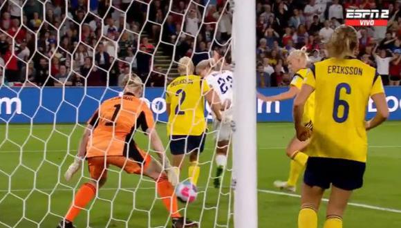 Alessia Russo se lució con golazo en Inglaterra vs. Suecia en la Eurocopa Femenina. (Captura: ESPN2)
