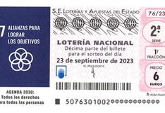 Lotería Nacional: comprobar décimos y resultados del sábado 23 de septiembre