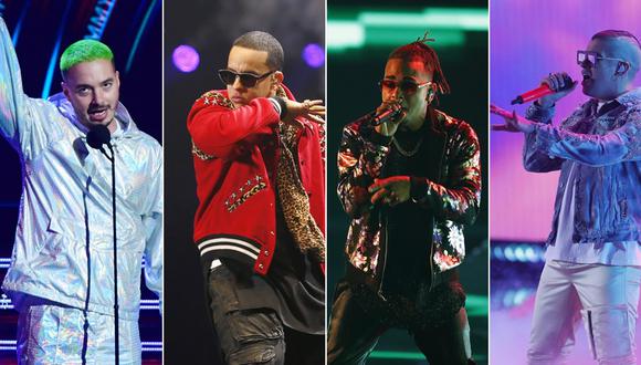 J Balvin, Daddy Yankee, Ozuna y Bad Bunny entre los más nominados de los Premios Latin Billboard 2019. (Foto: Agencias)