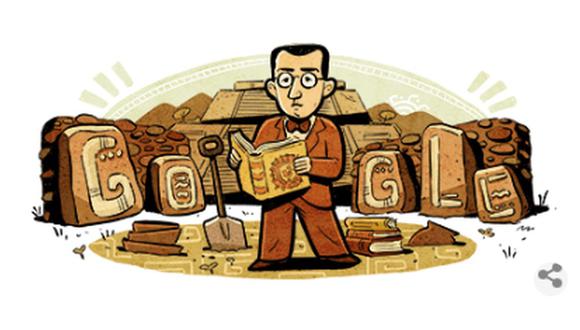 Alfonso Caso en el doodle de Google este jueves 1 de febrero | Imagen: Google