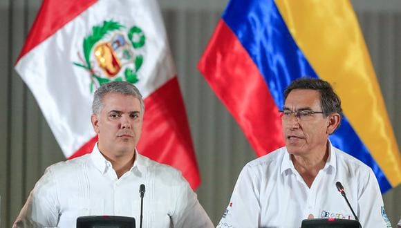 Iván Duque y Martín Vizcarra se reunieron en Pucallpa en el V Gabinete Binacional Perú-Colombia. (Foto: Presidencia)
