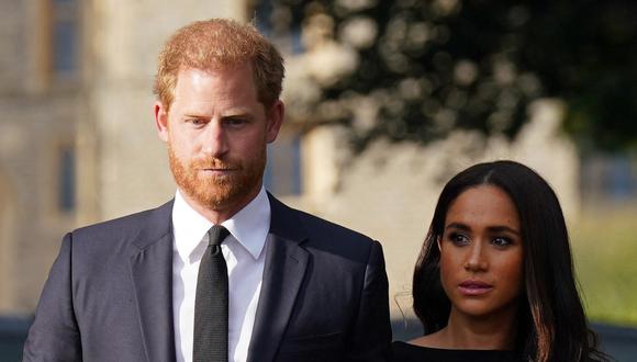 El príncipe Harry y Meghan, duquesa de Sussex de Gran Bretaña, en la larga caminata en el castillo de Windsor el 10 de septiembre de 2022. (Foto de Kirsty O'Connor / AFP).