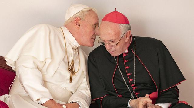 Globos de oro 2020. "The Two Popes" ha conseguido nominaciones para Jonathan Pryce y Anthony Hopkins. Foto: Difusión.