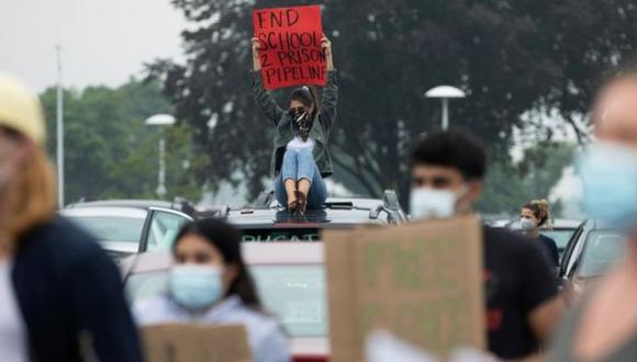 Los estudiantes protestaron contra la decisión de la corte de Michigan. (Reuters).