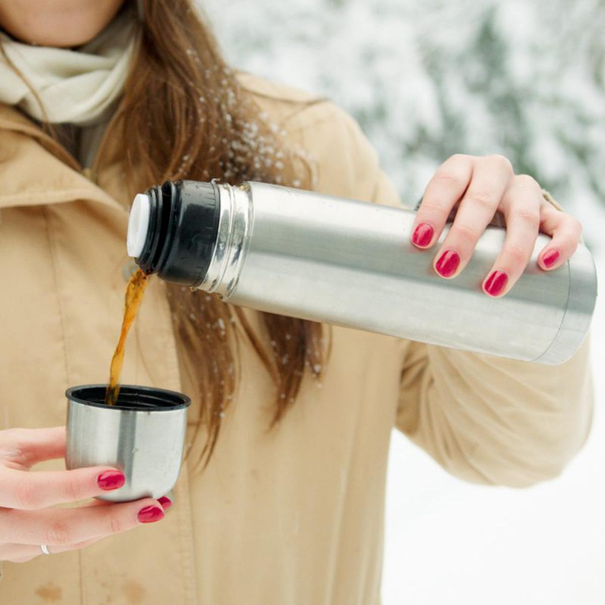 El termo de café se mantiene caliente o frío con 24 horas, jarra térmica de  café que protege la temperatura en la aspiradora de doble pared, termo de
