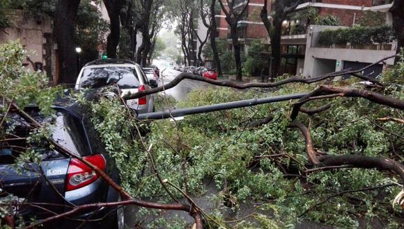 Dos muertos y numerosos daños por un fuerte temporal en Buenos Aires. (Foto: Twitter/@pulsionparcial)
